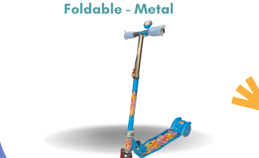 Kick Scooty for Kids – Height Adjustable, Foldable, Sturdy Metal Frame – Safe & Smooth Ride