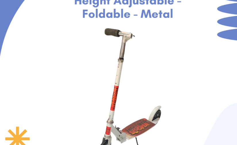 Kick Scooty for Kids – Height Adjustable, Foldable, Sturdy Metal Frame – Smooth & Safe Ride