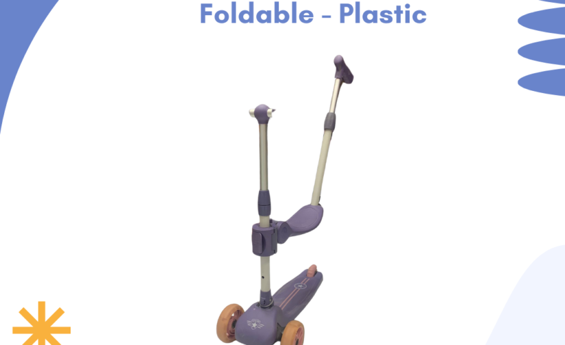 Kick Scooty for Kids – Height Adjustable, Foldable, Lightweight Plastic Frame – Safe & Fun Outdoor Ride