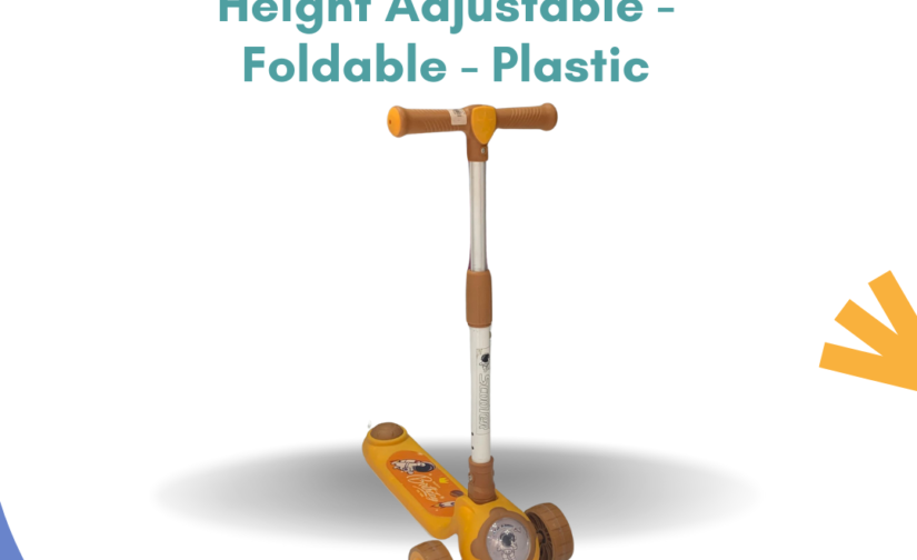 Kick Scooty for Kids – Height Adjustable, Foldable, Lightweight Plastic Frame – Fun & Safe Ride