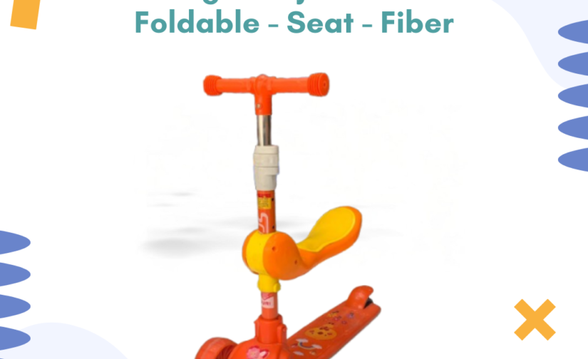 Kick Scooty for Kids – Height Adjustable, Foldable, Comfortable Seat, Lightweight Fiber Frame – Safe & Fun Ride