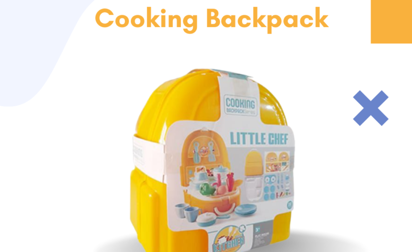 Little Chef Cooking Backpack – Portable Kitchen Playset for Kids with Utensils & Play Food