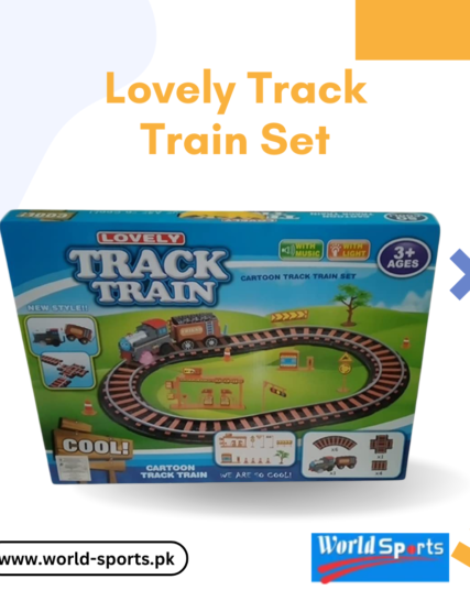 Lovely Track Train Set – Battery Operated Toy Train with Tracks & Lights for Kids