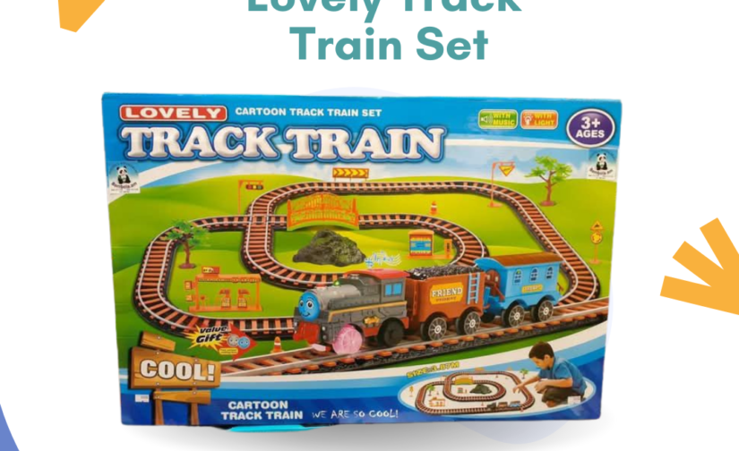 Lovely Track Train Set – Battery Operated Toy Train with Tracks & Lights