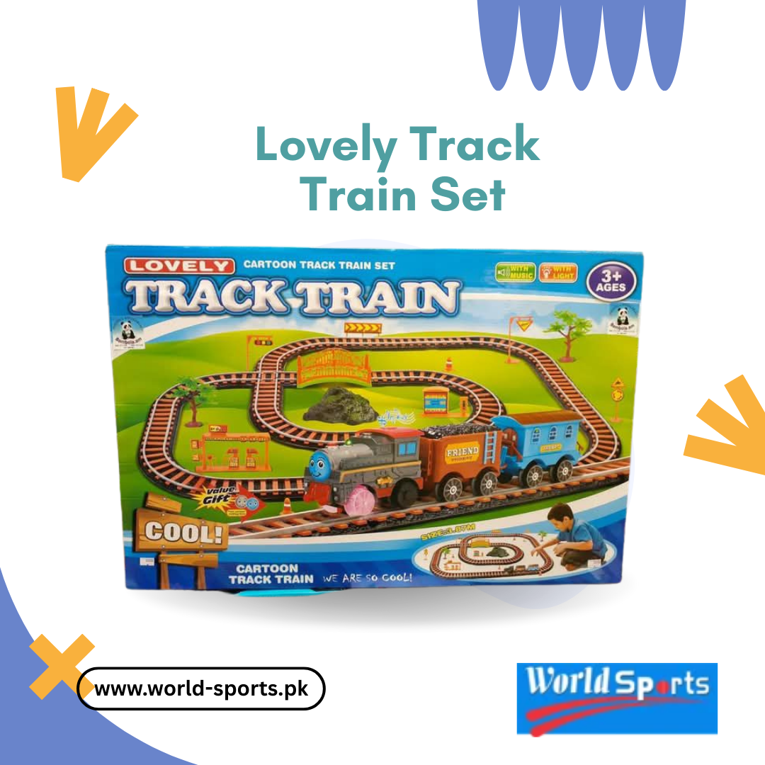 Lovely Track Train Set – Battery Operated Toy Train with Tracks & Lights