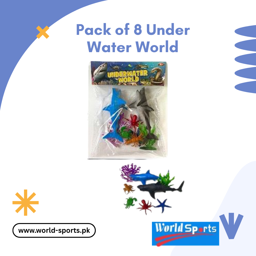 Pack of 8 Underwater World Sea Animal Toys – Ocean Marine Life Figures for Kids