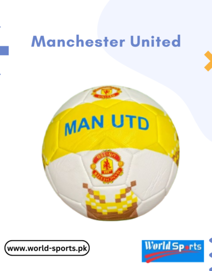 Manchester United Football – Official Size 5 Soccer Ball, Premium PU Leather, Durable & Machine-Stitched