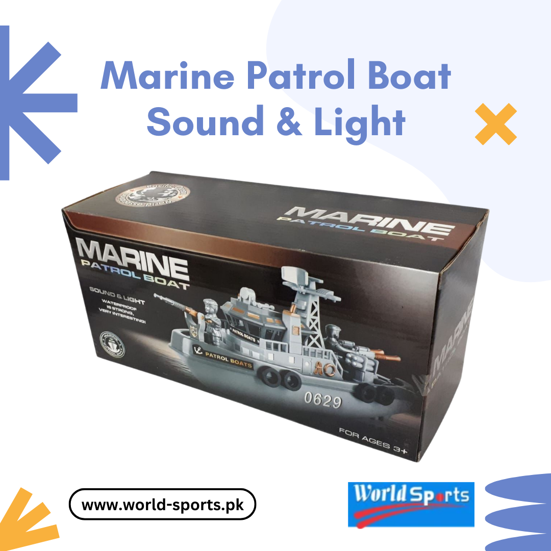 Marine Patrol Boat with Sound & Light – Realistic Police Rescue Boat Toy for Kids