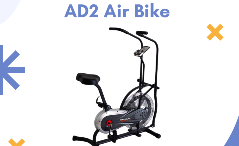 Maximum Fitness AD2 Air Bike – Full-Body Air Resistance Exercise Bike with Dual-Action Handlebars & LCD Display