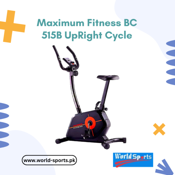 Maximum Fitness BC 515B Upright Cycle – Adjustable Magnetic Exercise Bike with LCD Display & Silent Belt Drive