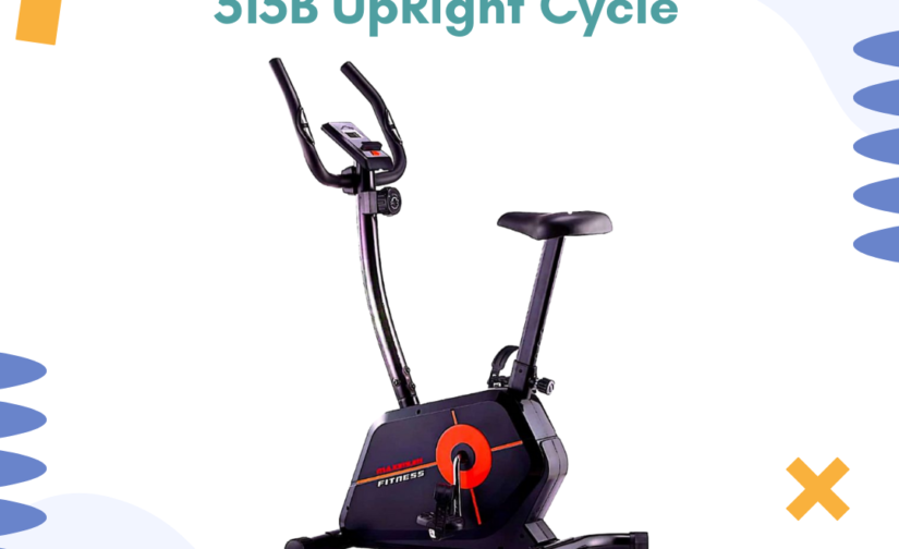 Maximum Fitness BC 515B Upright Cycle – Adjustable Magnetic Exercise Bike with LCD Display & Silent Belt Drive