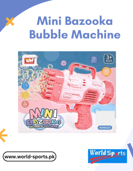 Mini Bazooka Bubble Machine – Handheld Bubble Blower with 69 Holes, LED Lights & Powerful Airflow