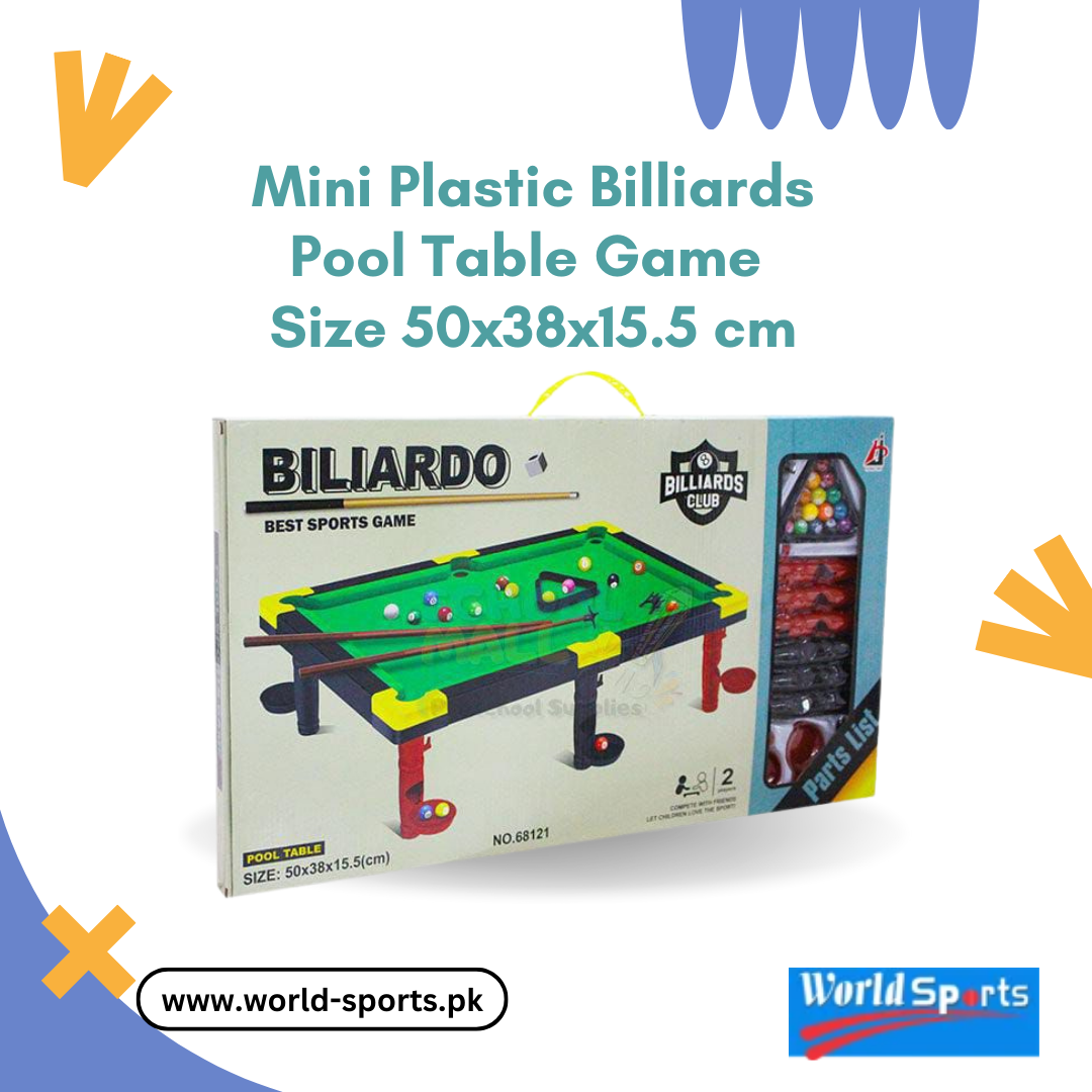 Mini Plastic Billiards Pool Table Game – 50x38x15.5 cm | Portable Indoor Sports Toy for Kids & Adults