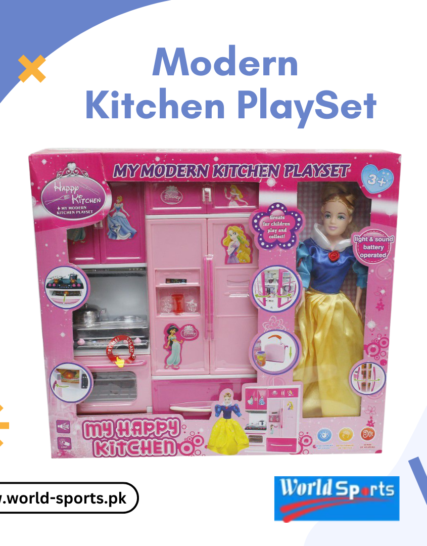 Modern Kitchen Playset – Realistic Kids Cooking Set with Lights & Sounds for Pretend Play
