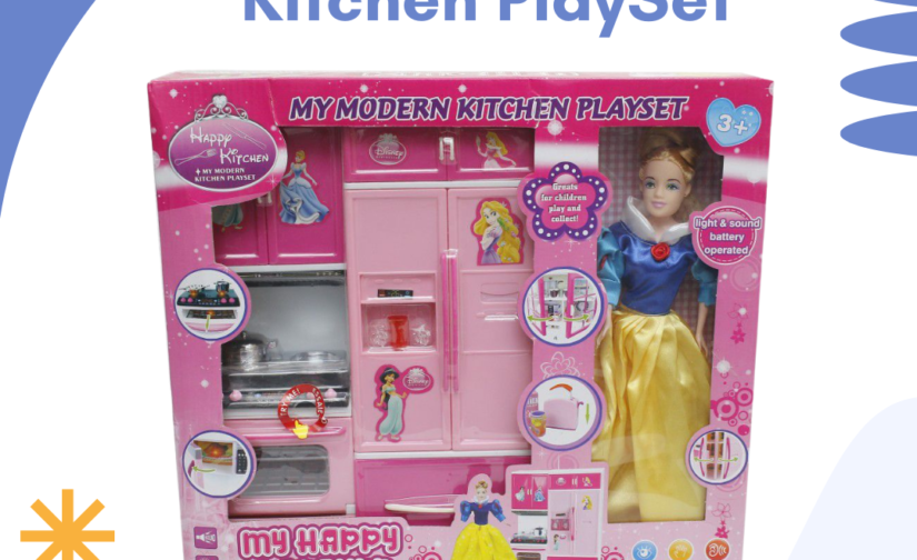 Modern Kitchen Playset – Realistic Kids Cooking Set with Lights & Sounds for Pretend Play