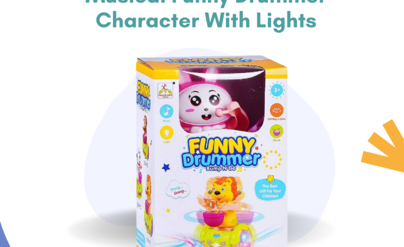 Musical Funny Drummer Character with Lights – Interactive Toy for Kids with Music, Drumming Action & LED Effects