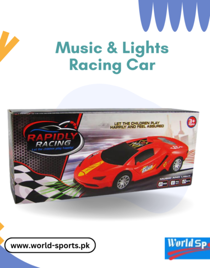 Music & Lights Racing Car – High-Speed Remote Control Car for Kids & Adults