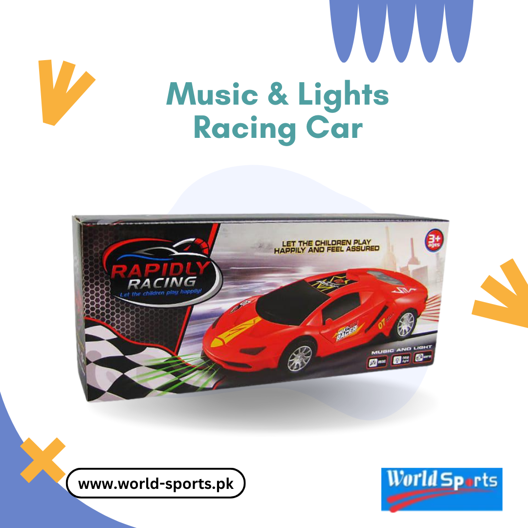 Music & Lights Racing Car – High-Speed Remote Control Car for Kids & Adults