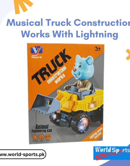 Musical Truck Construction Works with Lightning – Interactive Toy Truck with Lights, Sounds & Construction Fun