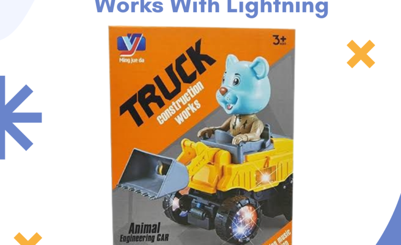 Musical Truck Construction Works with Lightning – Interactive Toy Truck with Lights, Sounds & Construction Fun