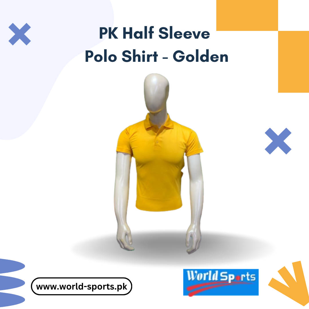 PK Half Sleeve Polo Shirt - Golden | Premium Cotton, Classic Fit & Stylish Casual Wear
