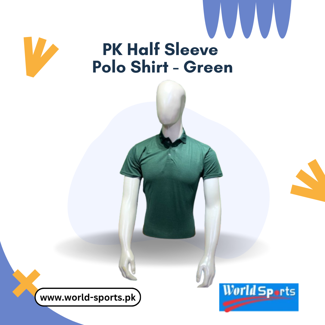 PK Half Sleeve Polo Shirt - Green | Premium Cotton, Classic Fit & Stylish Casual Wear