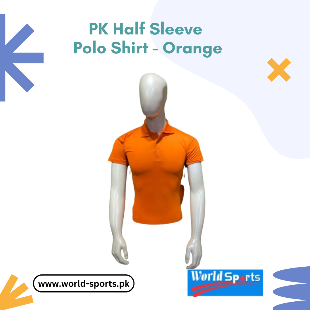 PK Half Sleeve Polo Shirt - Orange | Premium Cotton, Classic Fit & Stylish Casual Wear