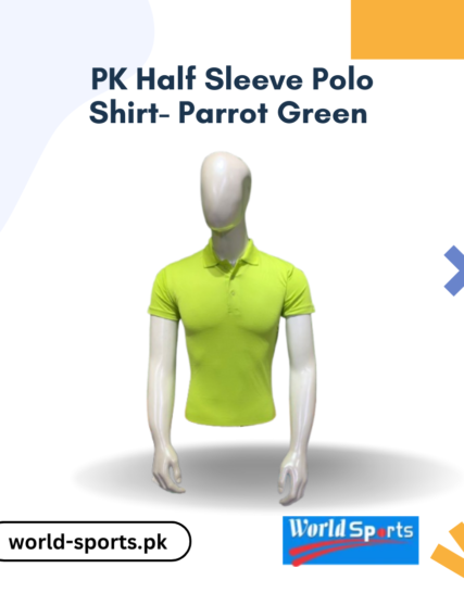 PK Half Sleeve Polo Shirt - Parrot Green, Premium Cotton, Casual & Comfortable Fit for Men