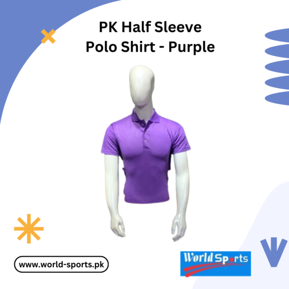 PK Half Sleeve Polo Shirt - Purple | Premium Cotton, Classic Fit & Stylish Casual Wear