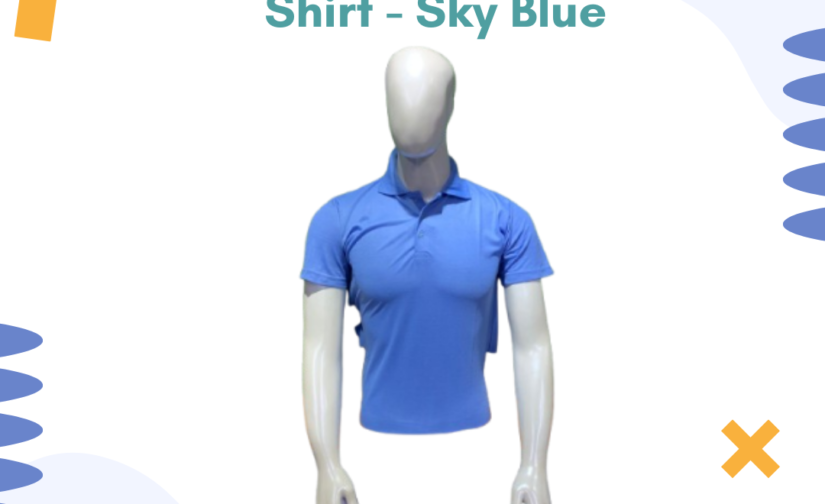 PK Half Sleeve Polo Shirt - Sky Blue | Comfortable Casual Wear for Men