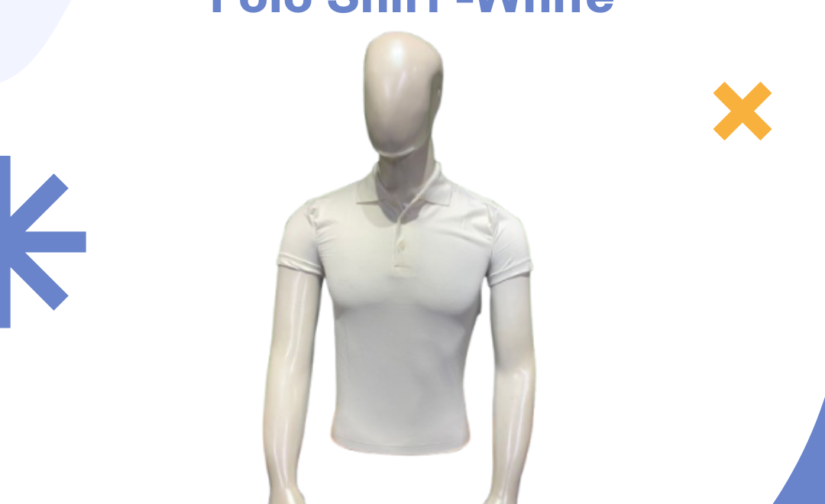 PK Half Sleeve Polo Shirt - White | Premium Cotton, Classic Fit & Stylish Casual Wear