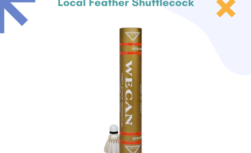 Pack of 12 Wecan Gold Local Feather Shuttlecock – Durable & High-Performance Badminton Shuttlecock