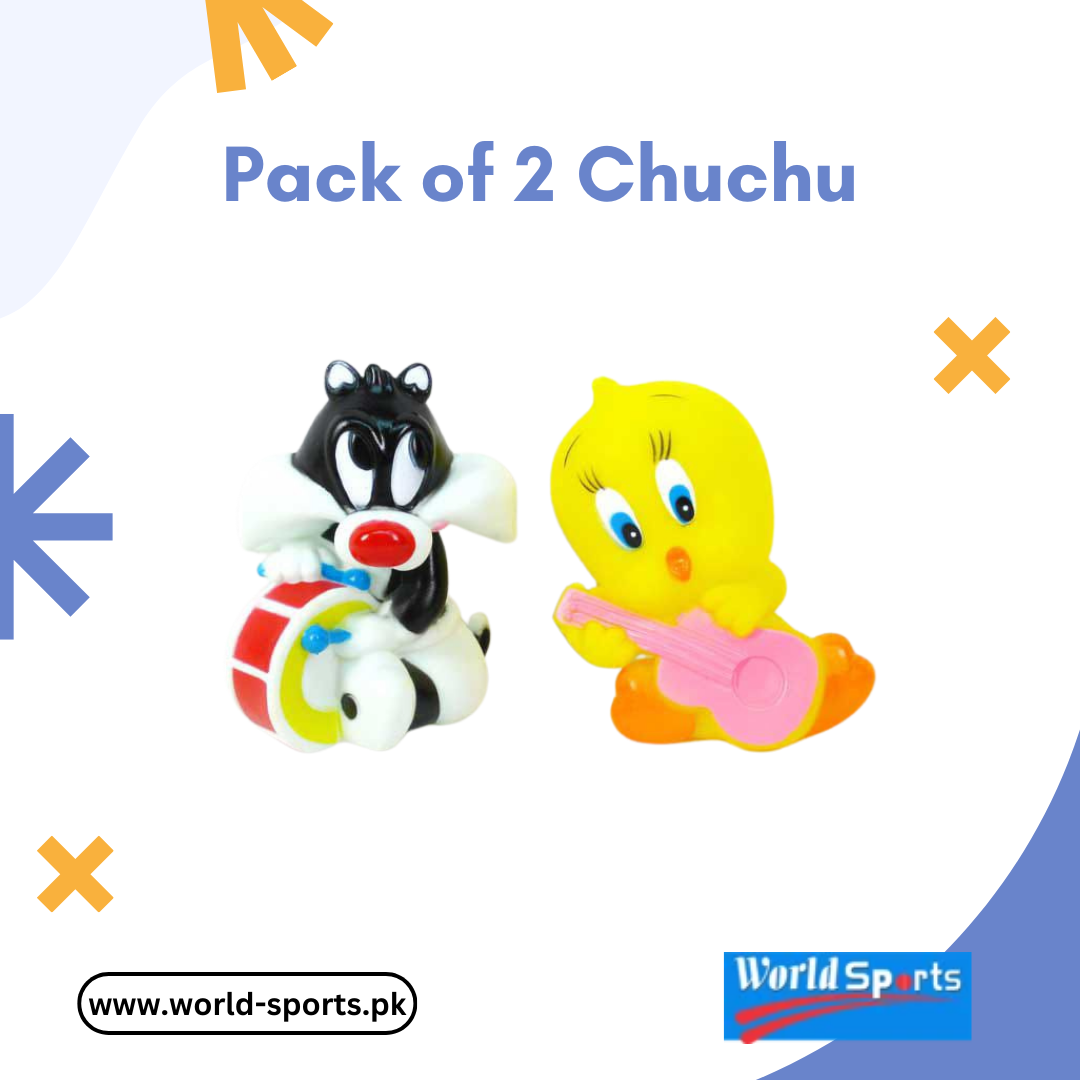 Pack of 2 ChuChu Toys – Soft, Squeaky Baby Teething Toys for Sensory Play