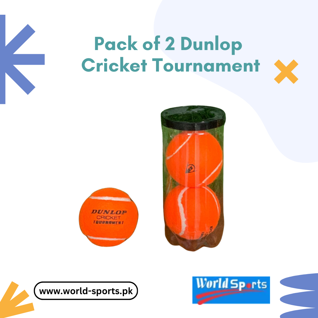 Pack of 2 Dunlop Cricket Tournament Balls | High Bounce & Durable | Ideal for Competitive Play & Training
