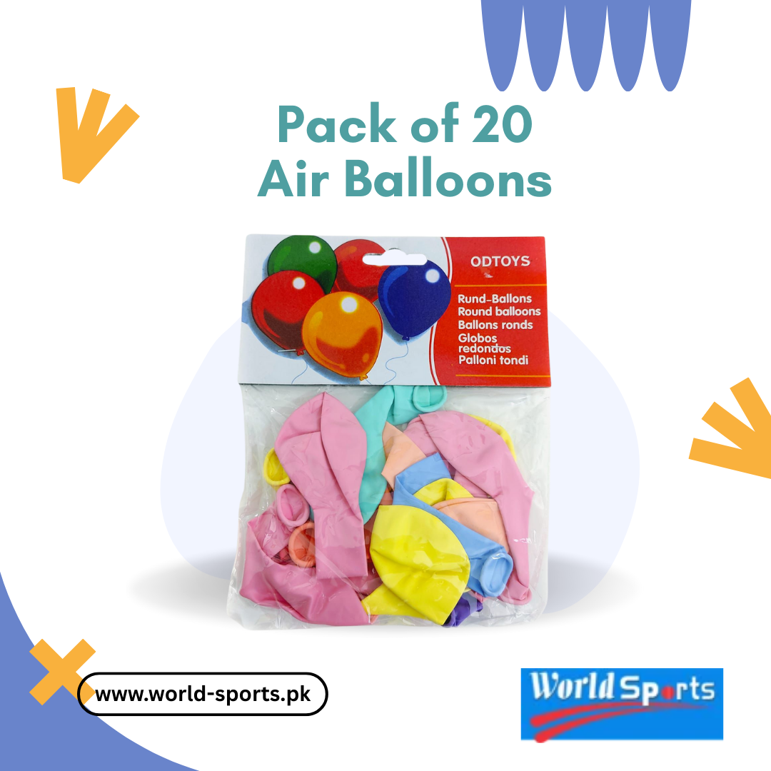 Pack of 20 Air Balloons – Vibrant & Durable Latex Balloons for Parties, Celebrations, and Decorations
