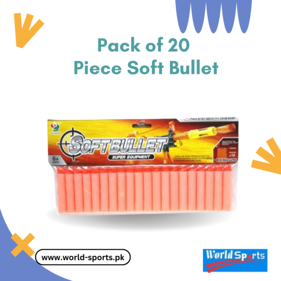 Pack of 20 Soft Bullets – Compatible Foam Darts for Toy Guns & Blasters