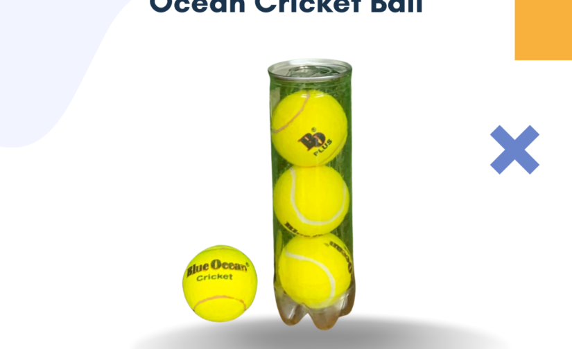 Pack of 3 Blue Ocean Cricket Tennis Balls | High Bounce & Durable | Ideal for Practice & Matches