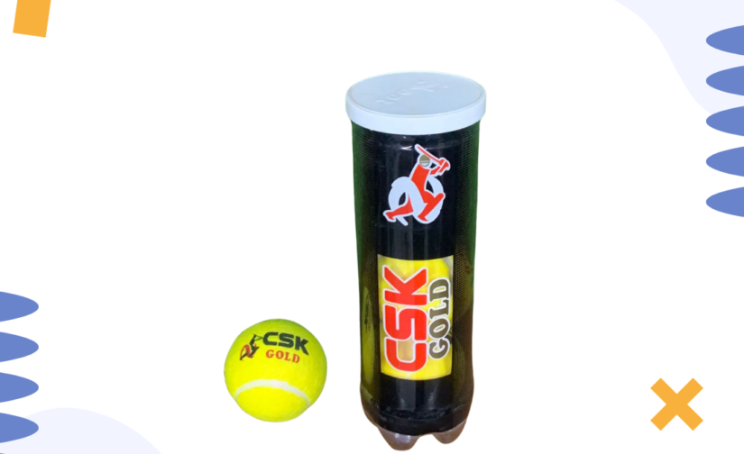 Pack of 3 CSK Gold Cricket Tennis Balls | High Bounce & Durable | Ideal for Practice & Matches
