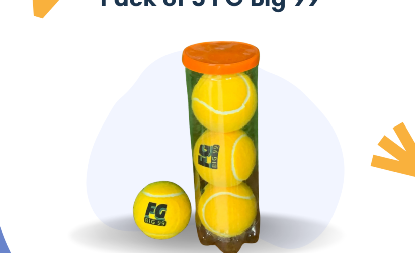 Pack of 3 FG Big 99 Cricket Tennis Balls | High Bounce & Durable | Ideal for Matches & Training