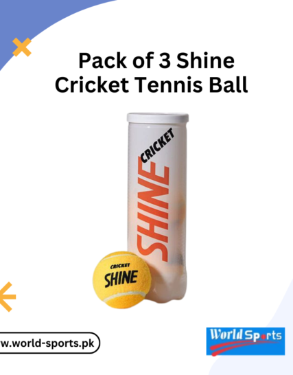 Pack of 3 Shine Cricket Tennis Balls | Durable & High-Bounce | Ideal for Practice & Matches