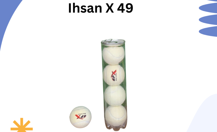 Pack of 4 Ihsan X 49 Cricket Tennis Balls | High Bounce & Durable | Ideal for Practice & Matches