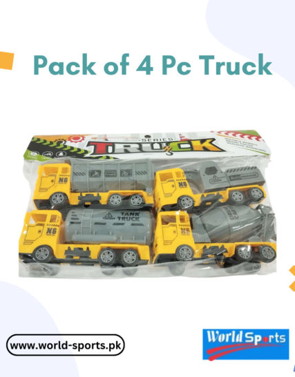 Pack of 4 Toy Trucks – Durable & Colorful Mini Truck Set for Kids with Interactive Features