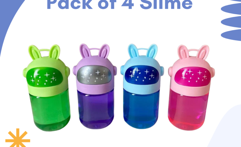 Pack of 4 Slime – Colorful, Stretchy, and Super Soft Sensory Play for Kids