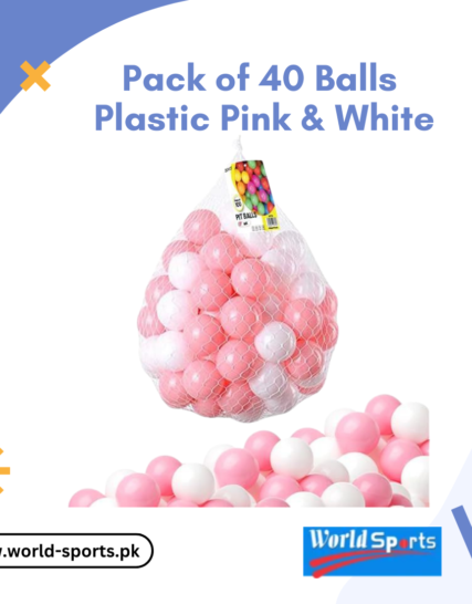 Pack of 40 Plastic Balls – Pink & White Play Balls for Kids, Ball Pit, Pool & Party