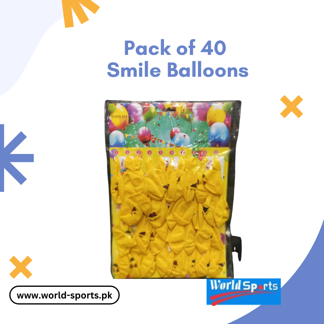 Pack of 40 Smile Balloons – Bright & Fun Party Balloons for Birthdays, Celebrations & Events