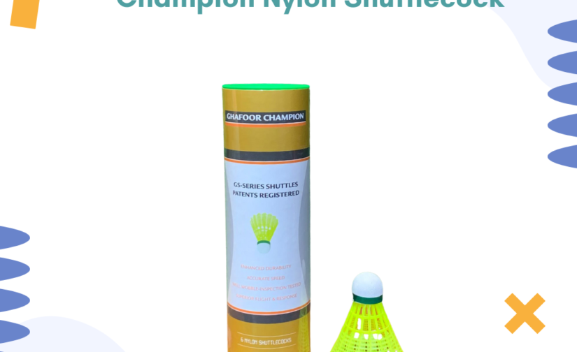 Pack of 6 Ghafoor Champion Nylon Shuttlecocks – Durable, High-Speed & Precision Flight Shuttlecocks