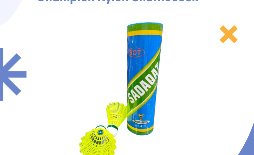 Pack of 6 Sadaqat Champion Nylon Shuttlecocks – Durable, High-Speed & Precision Flight Shuttlecocks