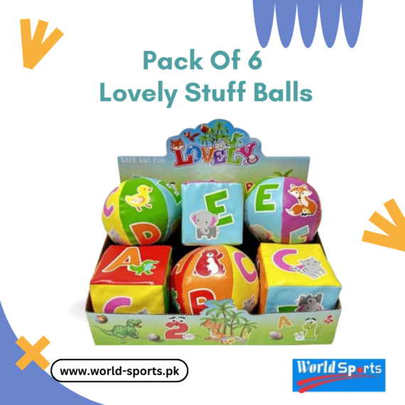 Pack of 6 Lovely Stuffed Balls – Soft Plush Balls for Kids, Toddlers & Sensory Play