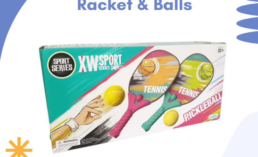 Pair of Pickleball Rackets & Balls – Durable Paddle Set for Indoor & Outdoor Play
