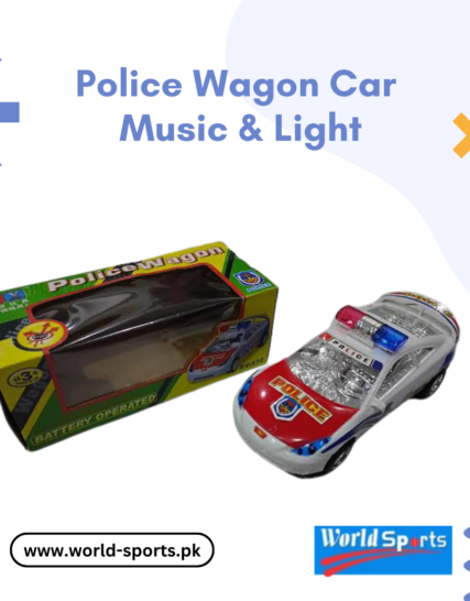Police Wagon Car with Music & Lights – Interactive Toy Car for Kids with Flashing Lights & Siren Sounds